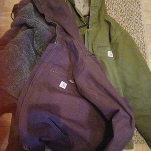 Carhartt Olive and Plum Jackets